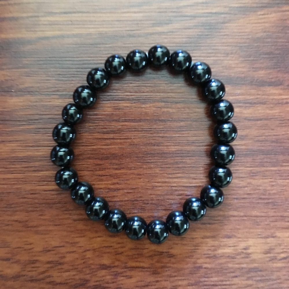 Black Beaded Bracelet